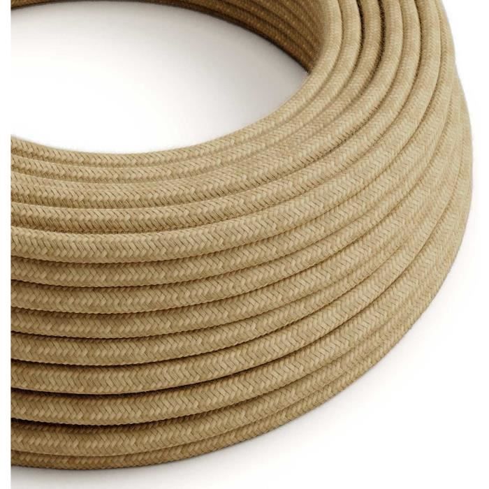 Câble Éclairage Extérieur Jute SN06 - 10m - Compatible Système EIVA IP65 - Étanche DIY