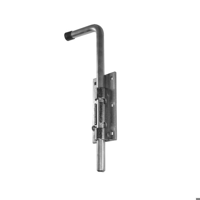 Verrou baïonnette - MERMIER QUINCAILLERIE - 300 mm - Acier zingué - En applique - Couleur gris/blanc