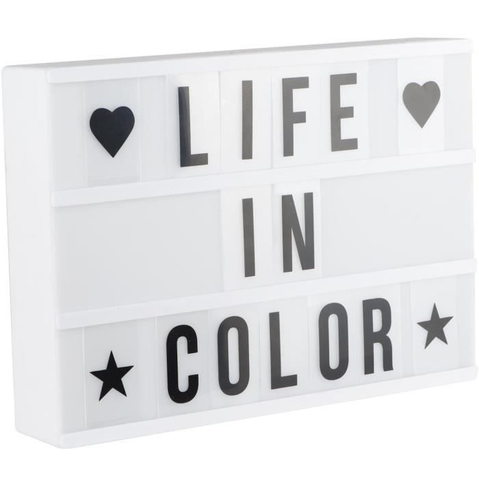 Neoly 38 2l 006 Lampe Boite Lumineuse A Message Recto Verso A4 Blanc Et Multicolore 85 Caracteres Avec Feutre Effacable Et Telecomma Achat Vente Neoly 38 2l 006 Lampe Boite Cdiscount
