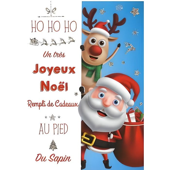 Carte De Voeux Joyeux Noel Xiv Bleu Cdiscount Beaux Arts Et Loisirs Creatifs