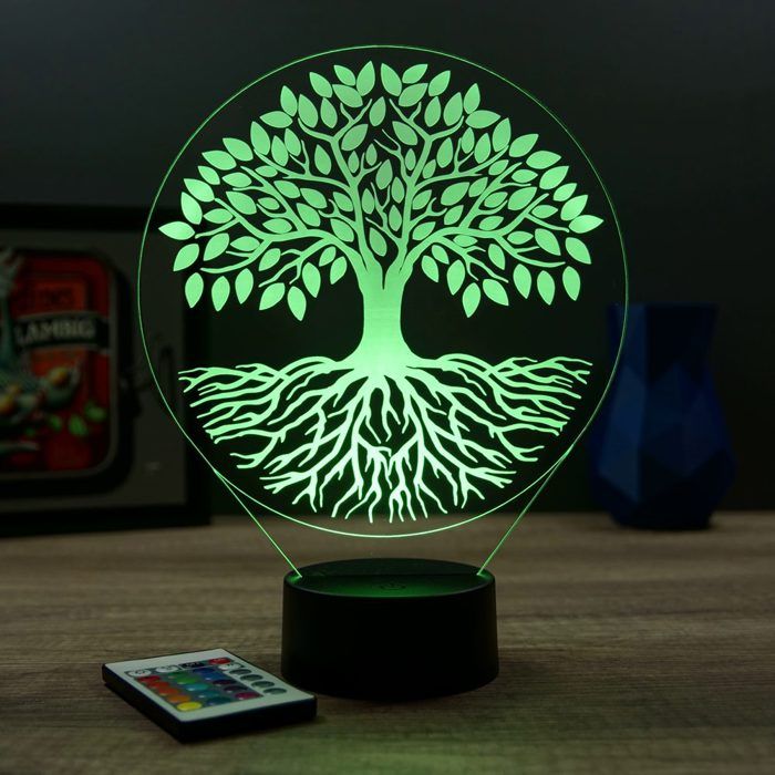 Lampe 3D Arbre de vie – LED – Idée Cadeau – Fabriquée en France