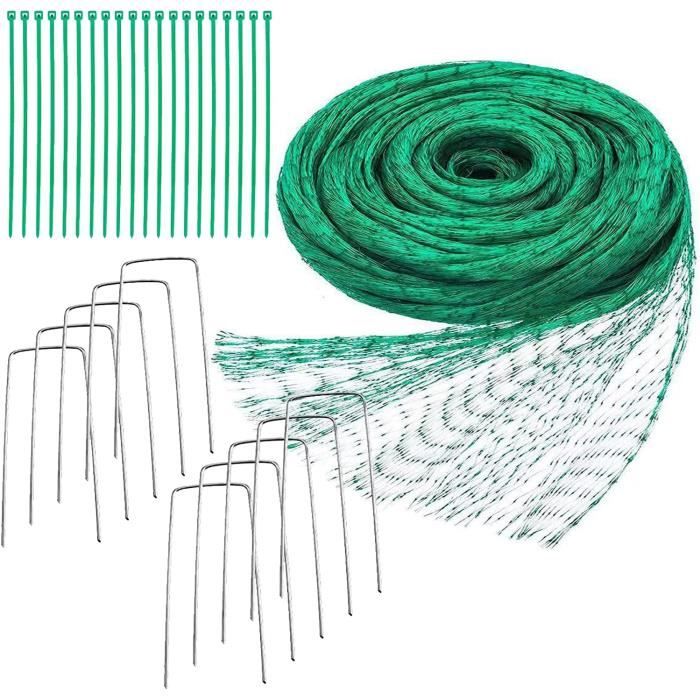 Garden Mile Filet De Jardin Imperméable Résistant UV Maille Fine 1mm - Protection Étang Avec 10 Chevilles