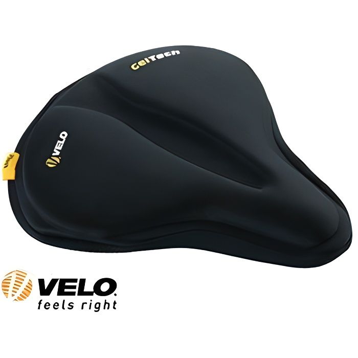 Housse de selle Vélo Gel anatomique Large Noir 287x270mm - Confortable et ergonomique