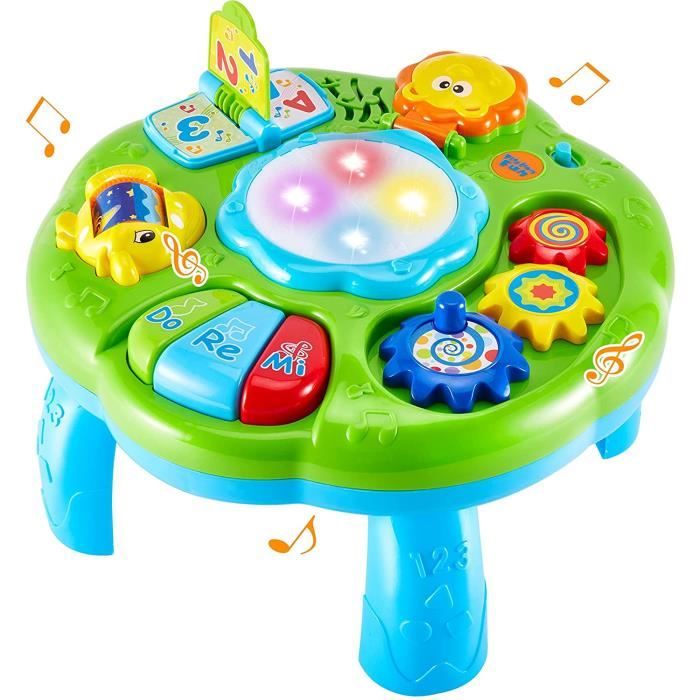 Table d'activité Jouet Musical Bébé 6 en 1 Jouets Musicaux d'éveil Cadeau  Jeux Instrument de Musique Bebe Educatif pour Enfant Fille Garçon 2 3 4 5  Ans : : Jeux et Jouets