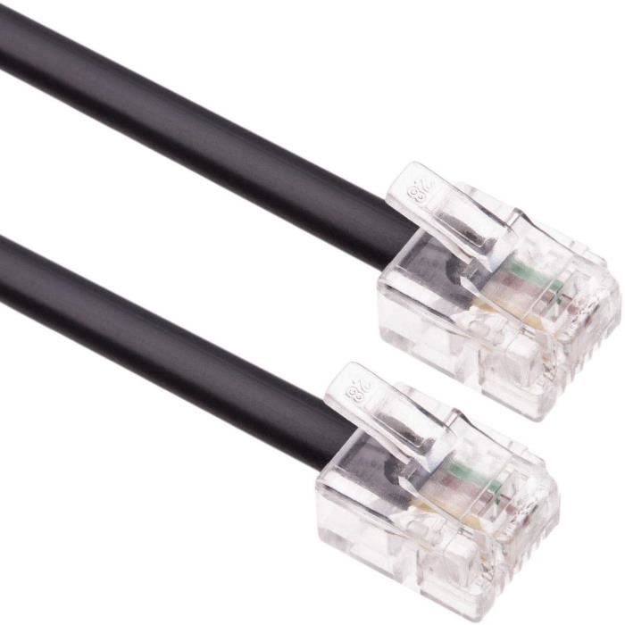 Câbles Ethernet 15m RJ11 Câble de Rallonge ADSL Cordon Internet