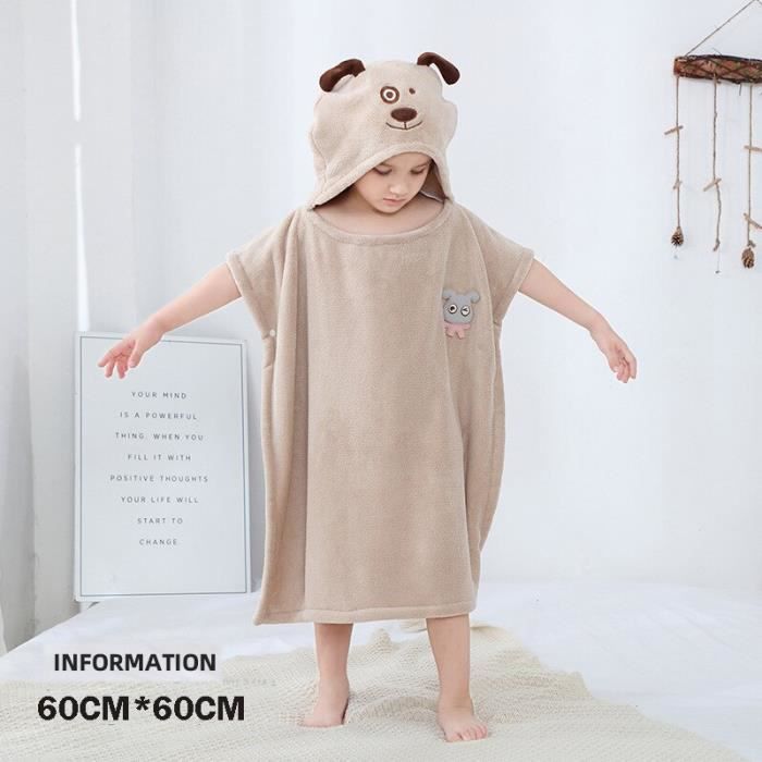 Peignoir de bain en coton pour enfants serviette de plage sweat