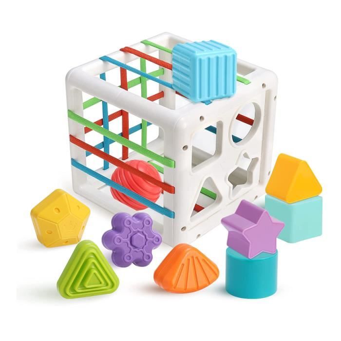 Acheter Jouet de tri de forme de bébé, jouets de tri de cubes sensoriels  Montessori, jeux de blocs d'entraînement de motricité, jouets éducatifs  pour enfants