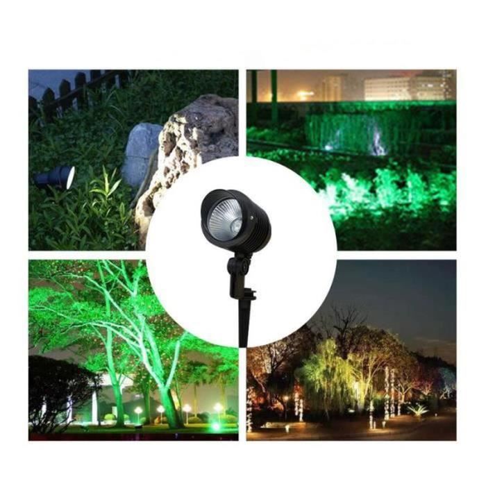 PROJECTEUR EXTERIEUR AuTech® Projecteur LED Éxterieur 10W RGB Spot LED IP65  Etanche Eclairage pour Terrasse Jardin Cour Garage 4 Pcs - Cdiscount Maison