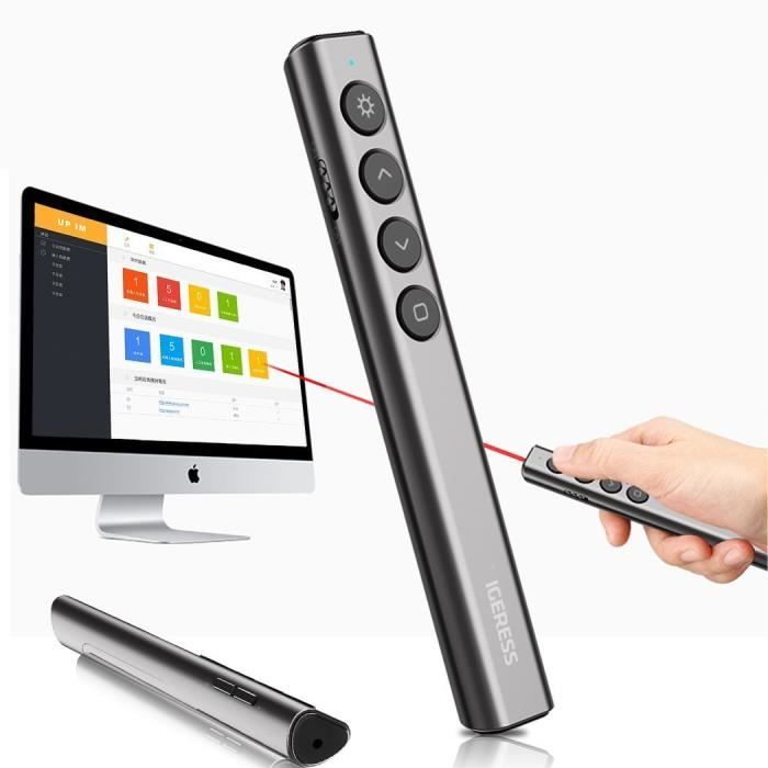 Télécommande Présentateur Sans Fil Librotime 2.4Ghz - Pointeur Laser PPT Pour Réunions Et Cours