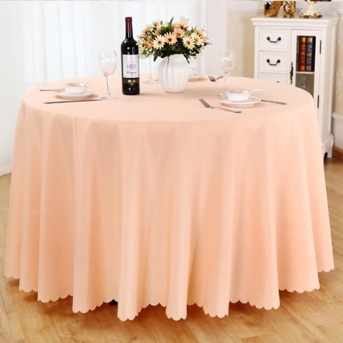 Nappe De Table Nappe Ronde Nappe Ronde 240 Cm Nappe Ronde Antitache Nappe Exterieur Table Ronde Champagne Cdiscount Maison