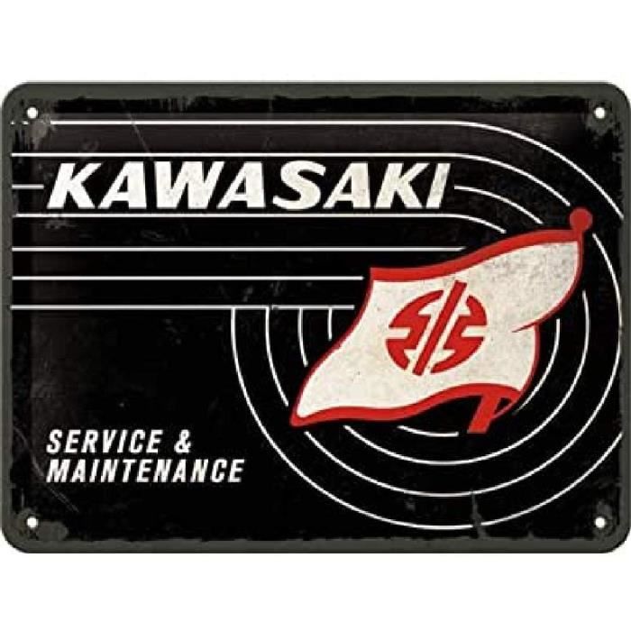 Plaque vintage Kawasaki Tank Logo Idée de cadeau pour les fans de