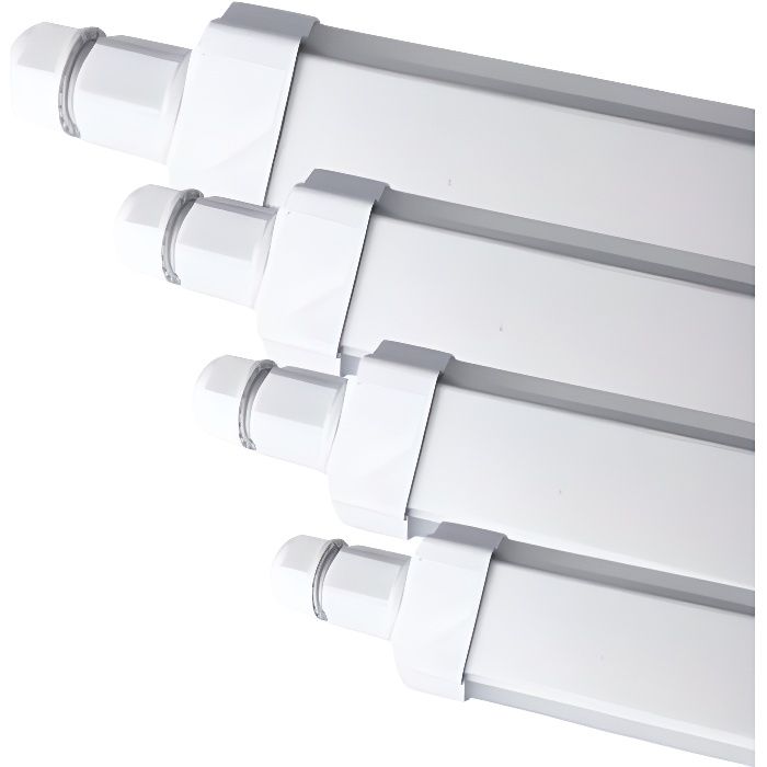 Kit de Réglette LED étanche Double pour Tubes T8 120cm IP65 (2 Tubes Néon  LED 120cm T8 36W inclus) - Blanc Neutre 4000K - 5500K - SILAMP]