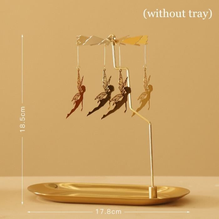 Bougeoir Carrousel Rotatif Argent Douceur D'Hiver - Pluto Design