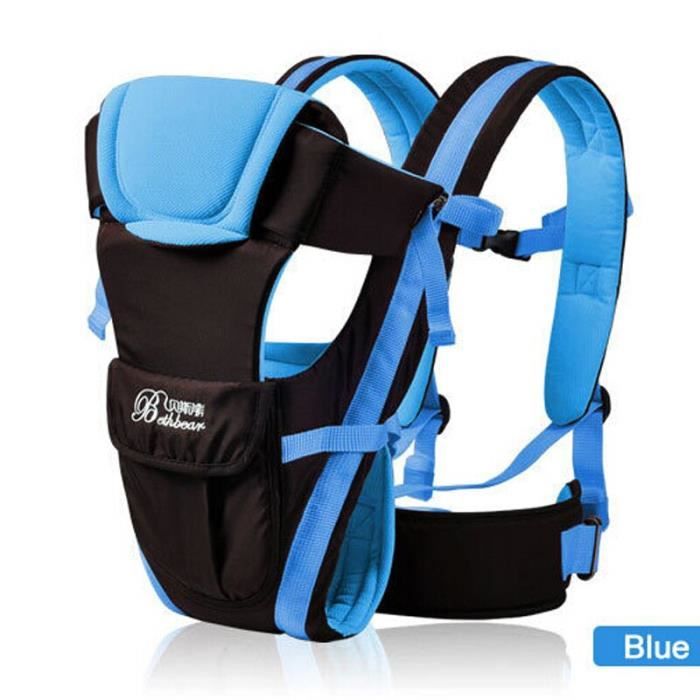 (NO-2) Porte-bébés 4 en 1 pour bébé de 0 à 30 mois sac à dos confortable respirant kangourou avec pochette enveloppante