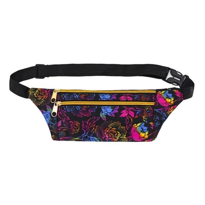 Sac Banane Femme Sécurité PU Imperméable – Fanny Pack Voyage Rando Vélo Sport Running – Ceinture Multifonction Crossbody Antivol