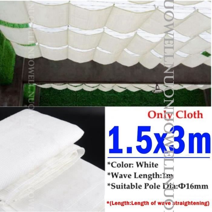 Voile D'ombrage 1x4m Imperméable – Protection UV 98% – Pour Terrasse, Jardin, Piscine – Avec œillets Et Cordes (blanc Cassé)