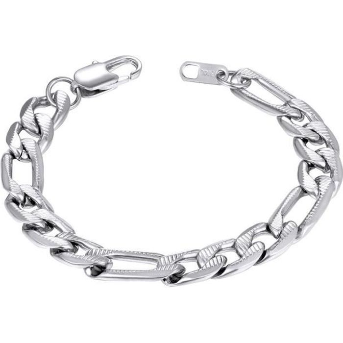 Chaîne Homme Solide "Byzantin Antique", "Borobudur" Argent Massif 925 Chain Length 50 Cm