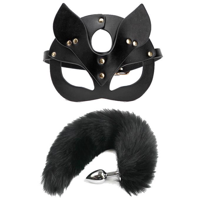 Kit BDSM En Simili Cuir – Baillon, Collier, Laisse, Menottes, Fouet Pour Couples