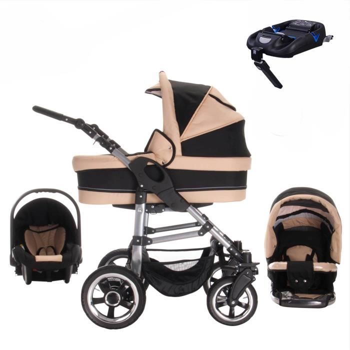 poussette 3 en 1 base isofix