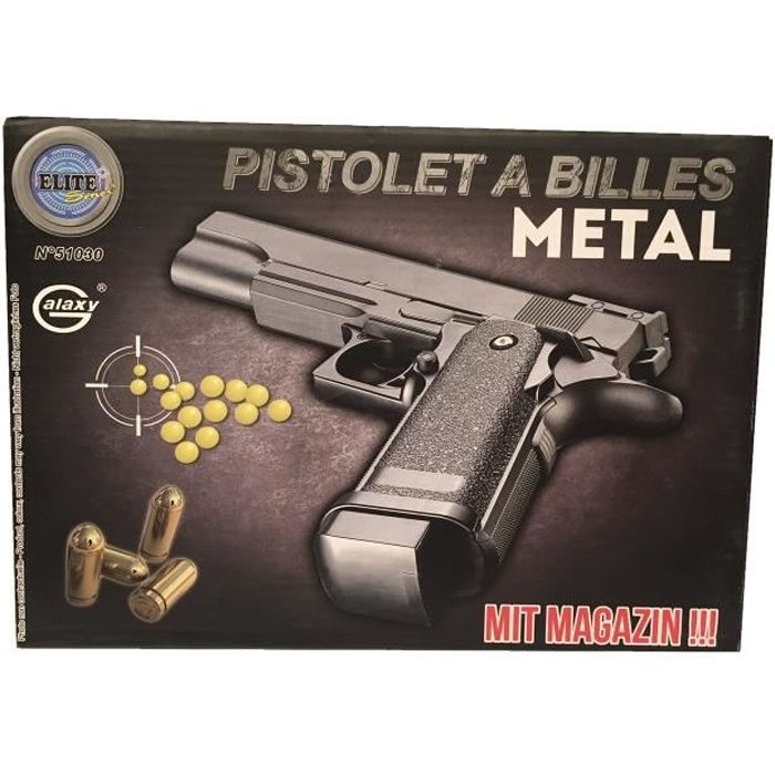 Jouet :Pistolet à billes en métal 22 cm (2065) - Cdiscount Jeux
