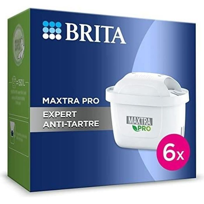 BRITA Pack de 2 cartouches filtrantes MAXTRA PRO Expert anti-tartre - formule anti-tartre 50% plus puissante vs All-in-3