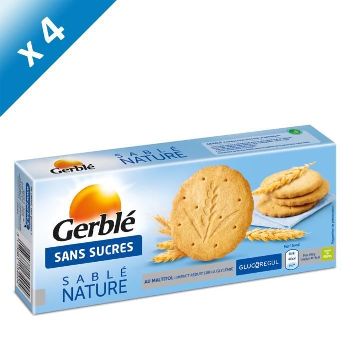 Lot De 4 Gerble Biscuits Sables Nature 132 G Cdiscount Au Quotidien