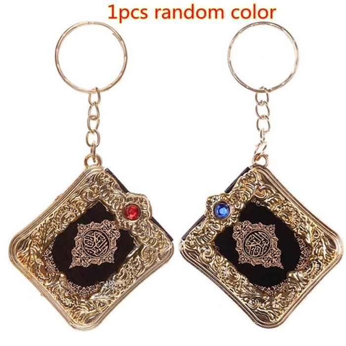 Porte-clés Coran Miniature - Livret Papier Lisible - Pendentif Musulman Pour Sac Ou Voiture - Cadeau Religieux
