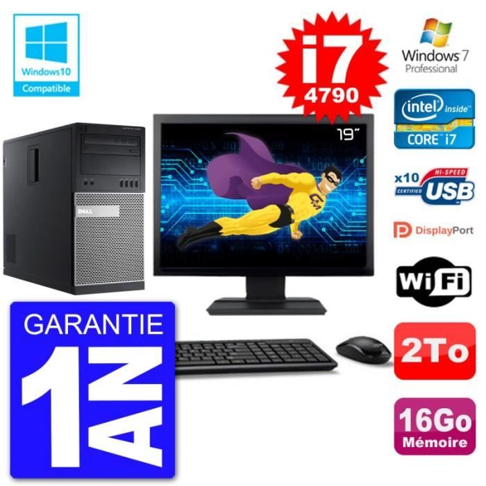 Dell PC 9020 SFF Intel Core i5 4570 RAM Disque Dur 500Go Windows 10 WiFi - vue 10