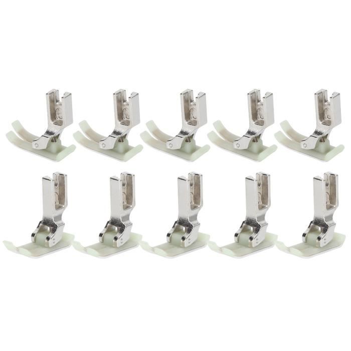 Kit De 10 Pieds Presseurs Pour Machine à Coudre - Acier Inoxydable - Compatible Machines Domestiques à Tige Basse
