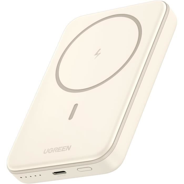 Batterie Externe Magnétique Ultra-fine – Chargeur Portable Sans Fil, Power Bank Compacte | Pour Smartphone, Recharge Facile