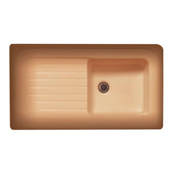 evier ceramique terre de france ewi irene 1 bac 1 egouttoir terre de france cdiscount bricolage