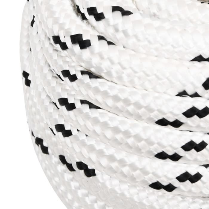 Corde Escalade 30m Corde En Polyester Double Tresse 11,1 Mm X 61 M, Corde De Charge Multi -usage, Résistance à La Rupture 3810 Kg, Force De Travail 762 Kg, Pour Séchage Vêtements