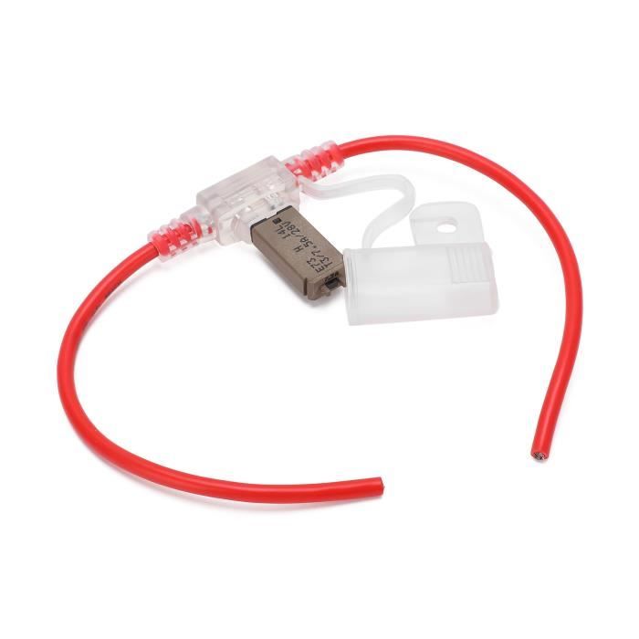 Porte-fusible étanche En Ligne 3A - Fil 12AWG, Couvercle étanche Double Fente, Lot De 2 Avec Fusibles