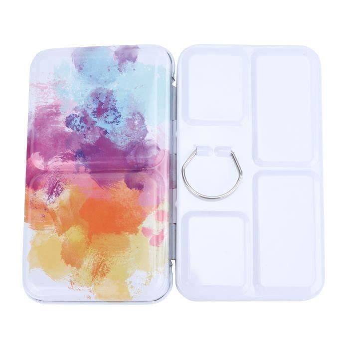 PH PandaHall Lot De 2 Palettes Aquarelle Vide 36 Puits - Boîte Fer Avec Couvercle Pour Artistes