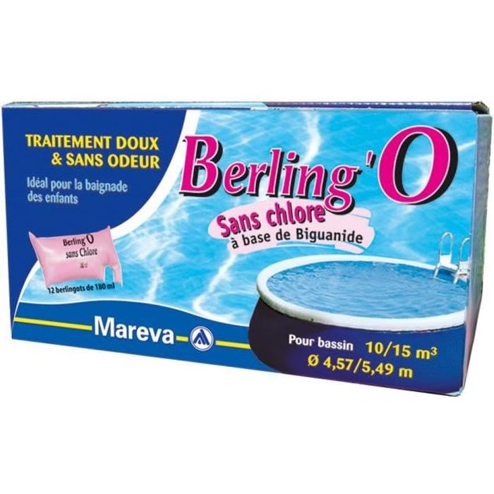 Traitement piscine sans chlore Berling'O 180 ml...