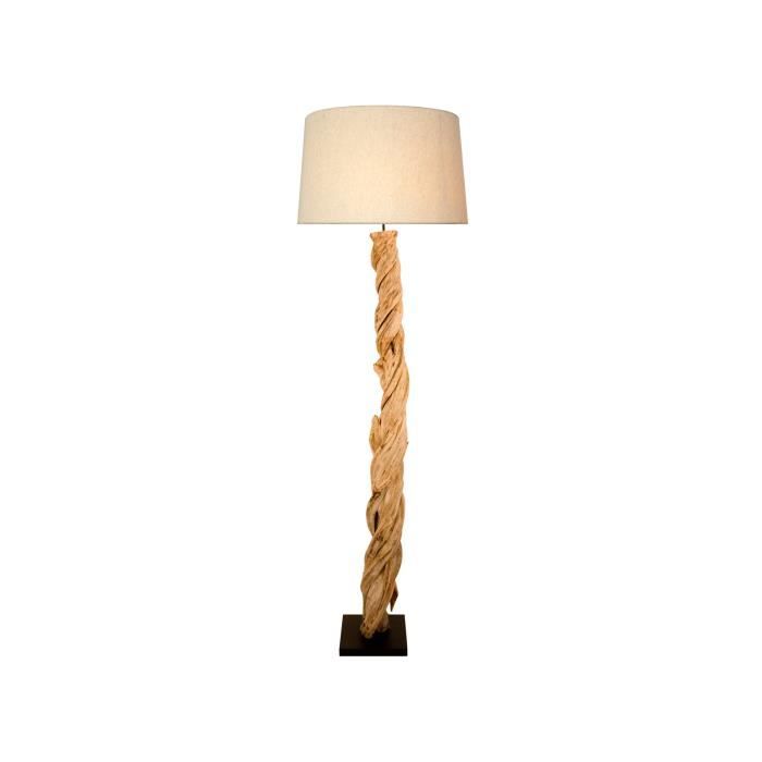 Lampe Sur Pied Fire 185cm En Bois Flotte Achat Vente Cette