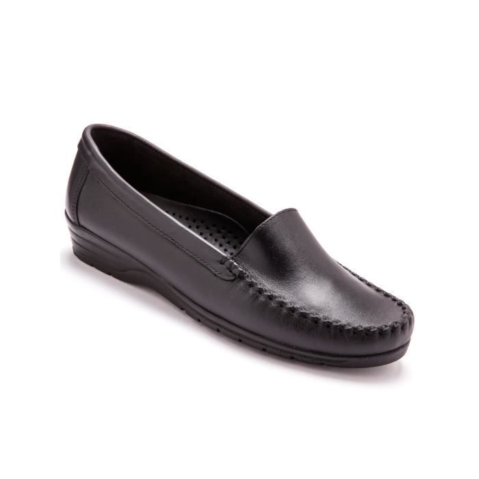 Femme Escarpins en Cuir Pediconfort Grande Largeur