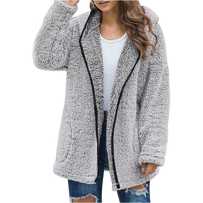 Veste hiver deals grise femme