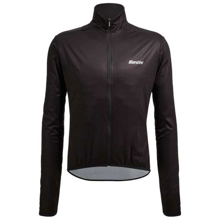 Veste coupe-vent pour homme Santini Nebula 2022 - Noir - Respirant et imperméable