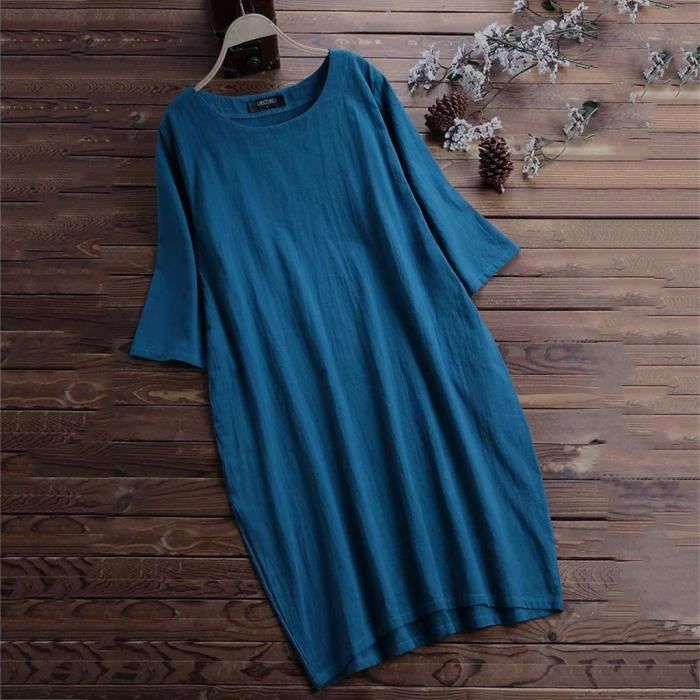 robe coton lin