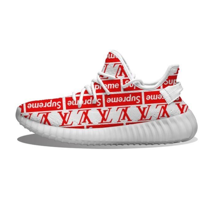 Chaussures de Sport Running Course Supreme Logo imprimé Baskets Fitness  Homme Femme Blanc - Cdiscount Chaussures
