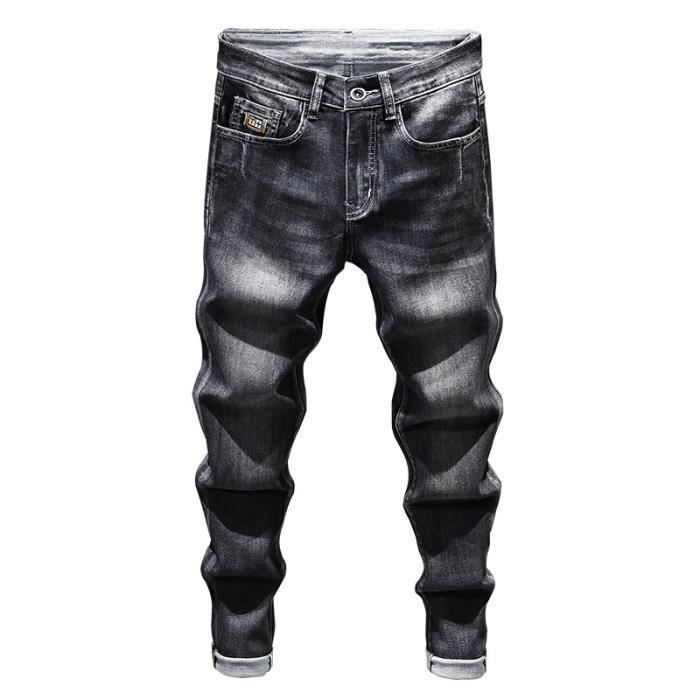 Jean Slim Noir Délavé C25 - Taille 40/42 (L) - Homme - Occasion Très Bon état
