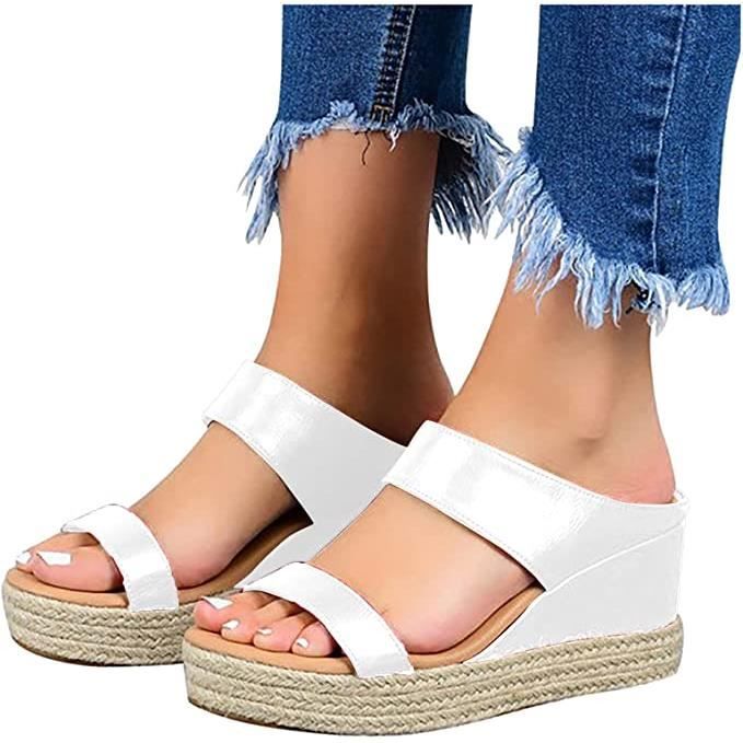 Sandales compensées lacets store