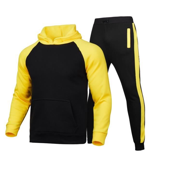 Survêtement Homme Hiver 2025 – Ample, Chaud, Mix Coton, Coupe Décontractée (ensemble Jogging)