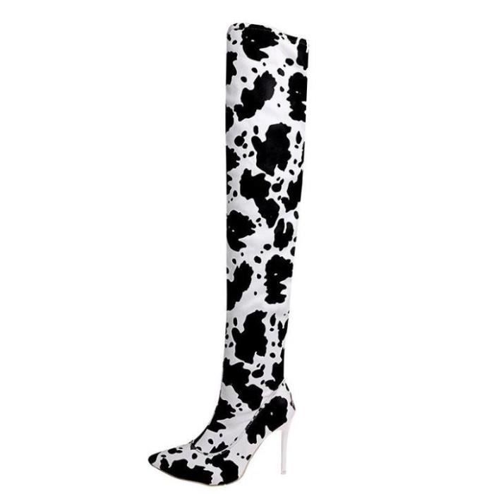Bottes longues pour Dames Joli Bottes hautes sexy décontractées - Blanc