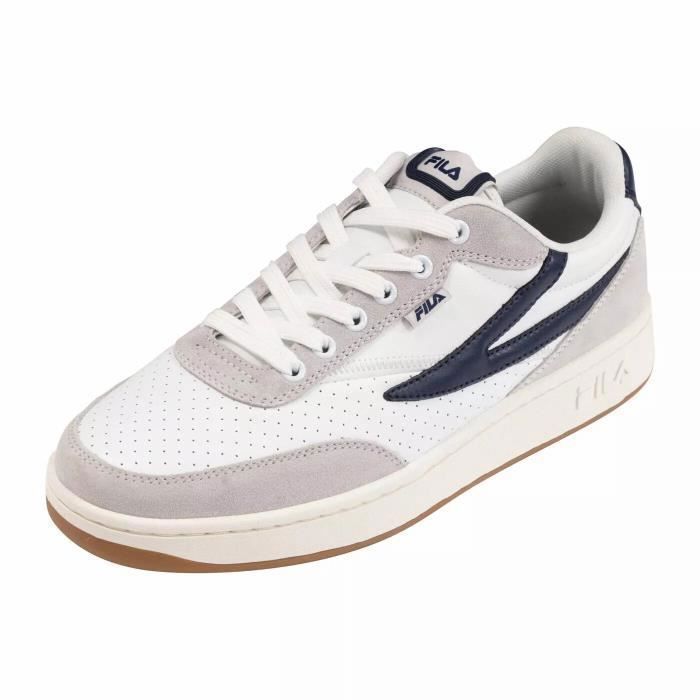 Baskets FILA Sevaro S Cuir et suede Blanc et navy Pointure 40 White fila navy Cdiscount Chaussures