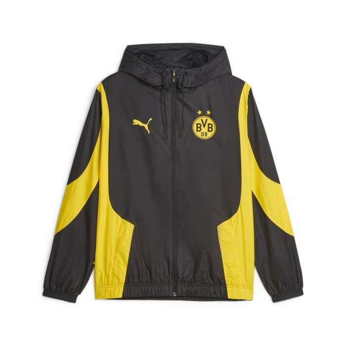 Sweatshirt à capuche Borussia Dortmund Prematch Woven Anthem - noir/jaune or - M