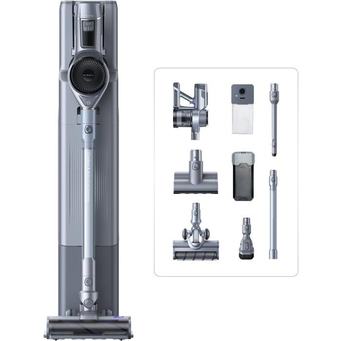 NARWAL V40 Station Aspirateur Balai sans Fil 28000 PA Station daspiration Auto Autonomie 120Min Anti emmêlement des Poils