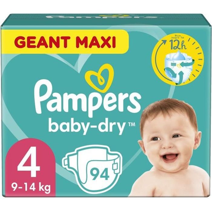 Couches PAMPERS Baby-Dry Taille 4 - x94