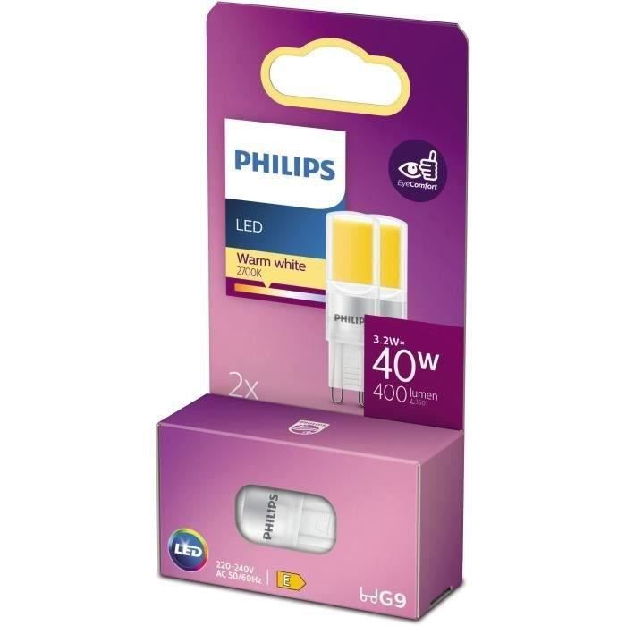 Philips Ampoule halogène T12 48 pouces G9 40W Capsule Lumineuse, Dimmable  Blanc Brillant (